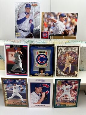 Cubs Kerry Wood rookie foil w/ Bruback rookie patch card, Mark Prior lot of 8